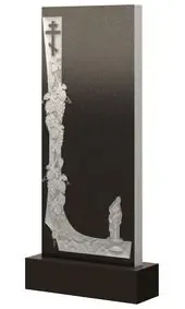 Памятник барельеф с виноградной лозой и свечой