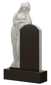 Памятник Скульптура скорбящей женщины в капюшоне