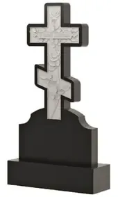 Памятник с крестом и резными розами