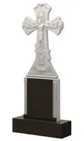 Памятник барельеф фигурный крест с декором