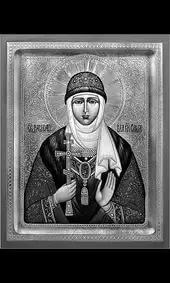 Икона на памятник княгиня Ольга с крестом