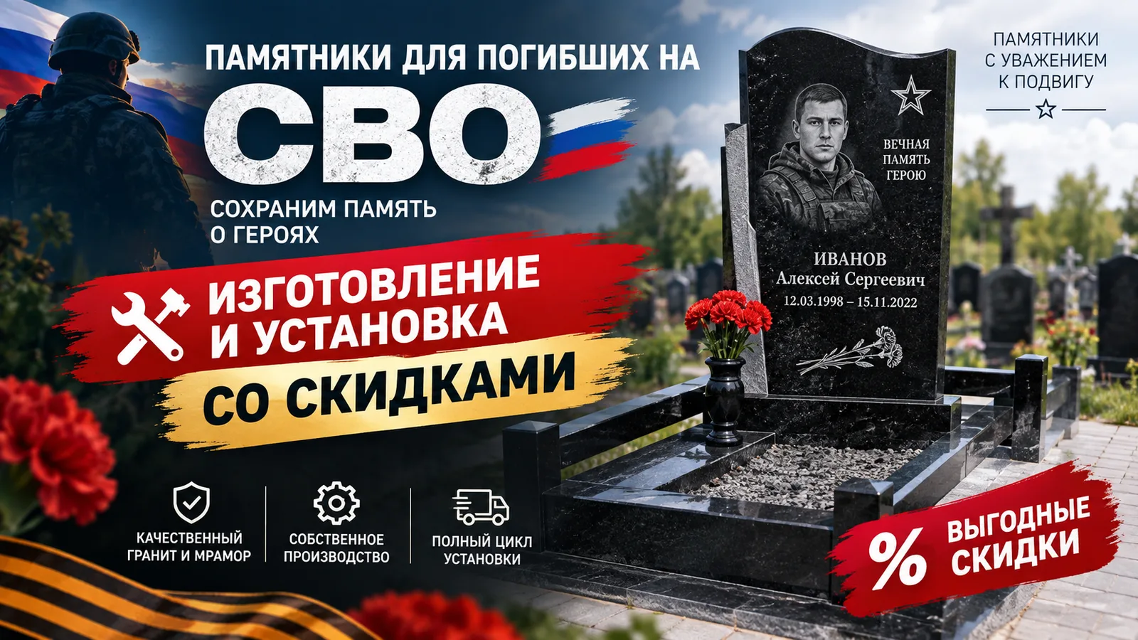 Памятники для погибших на СВО